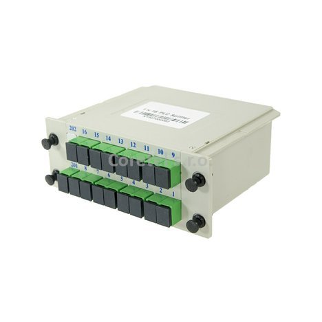 PLC 1x16 SC/APC, G657A1 kazetový splitter symetrický