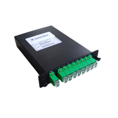 PLC 1x8 SC/APC, optický rozbočovač 1x8 SM G657A1 0.9mm, (LGX BOX)