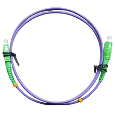 SC/APC-SC/APC-1m 9/125 SX G657B3 - optický patchcord, Simplex, 9/125/3000, G657B3, LSZH, farba opt. plášťa: fialový, dĺžka 1m