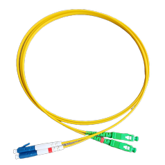 SC/APC-LC/PC-1,5m 9/125 DX G652D -  optický patchcord, Duplex, 9/125/2000, G652D, PVC, dĺžka 1,5m