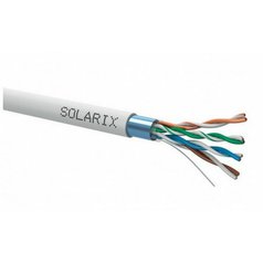 SOLARIX FTP CAT5e, SXKD-5E-FTP-PVC - VNÚTORNÝ dátový kábel CAT5e, PVC plášť, drôt, balenie: 500m drevený bubon