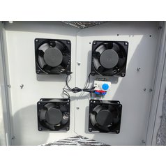 Ventilačná jednotka 1U pre vonkajší kabinet 36U – 4 x ventilátor + termostat