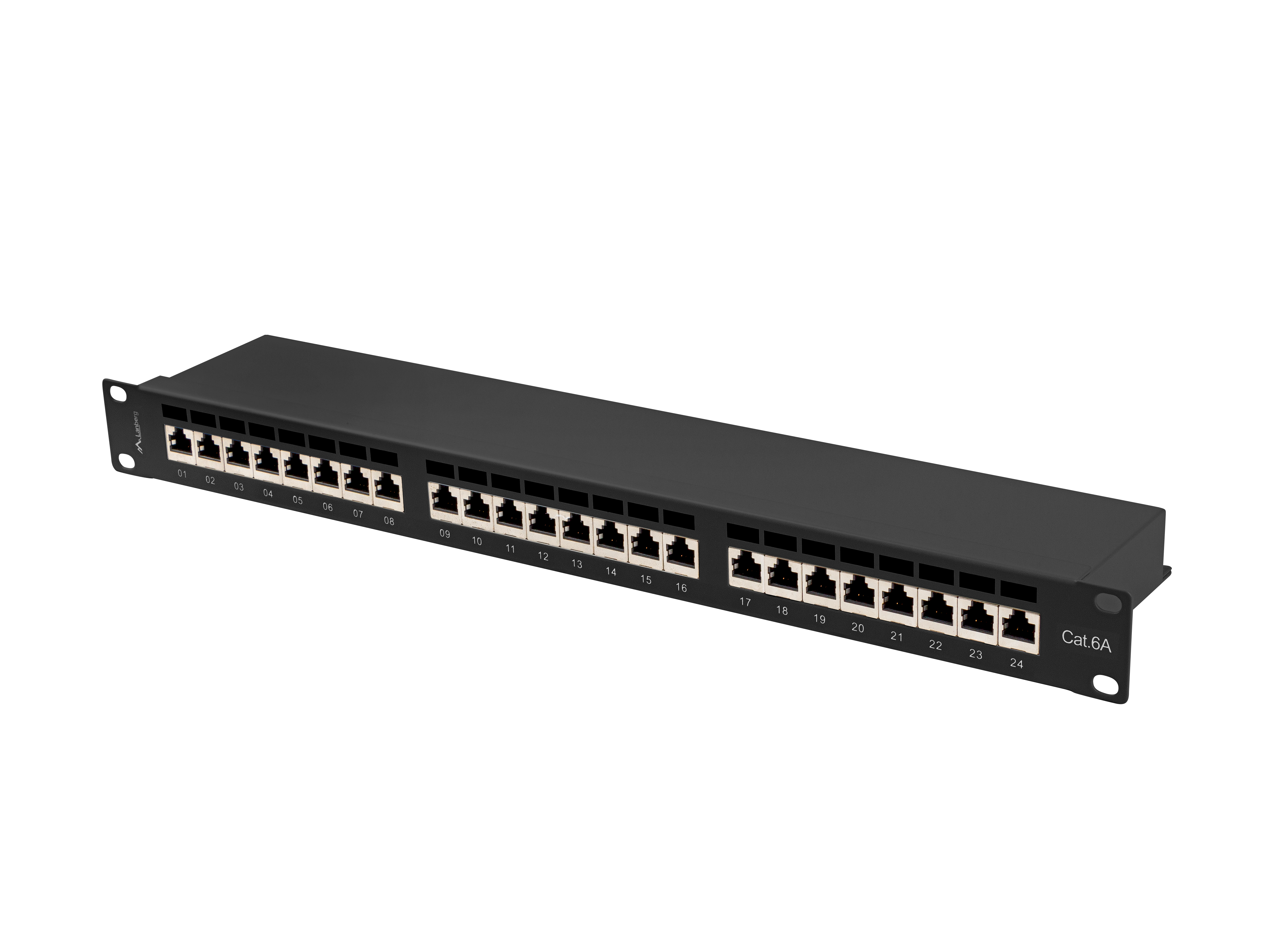 Patchpanel 24xRJ45, Cat6A, FTP, 1U, tienený, 19