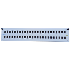 PREDNÝ PANEL 48SC Simplex – pre patchpanel  (PP-4271) 2U 19“, farba: šedá