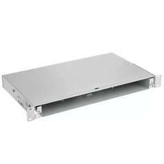 FIBRAIN PST-A1-0, Patchpanel 1U, 19", výsuvný, šedý bez čela, bez kazety