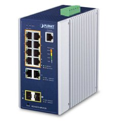 Planet IGS-4215-8P2T2S - Industrial 8-Port 10/100/1000T 802.3at PoE+ 2-Port 10/100/100T + 2-Port 100/1000X SFP  Managed Switch