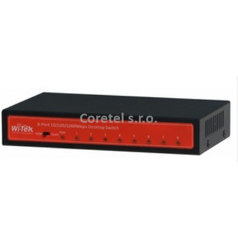 WI-SG108 - 8-portový gigabitový switch Wi-Tek s automatickým rozpoznaním prenosovej rýchlosti