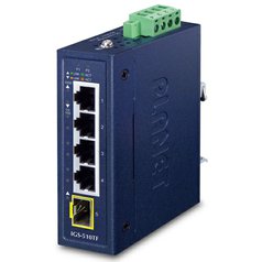 Planet IGS-510TF - Industrial 4-Port GE DIN Switch + Port 100/1000X SFP