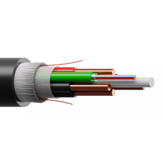 Fibrain Hybridný optický kábel 2x12vlákno, G652D 2T12F + 2x1,5mm2 CU vodiče 2,2, 2700N, vonkajší priemer 10,7mm