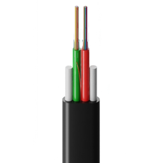 FIBRAIN DDF2, Optický FLAT Drop kábel, 24-vlákno, 2T12F, 3,8x9,1mm, G.657A1, 1500N