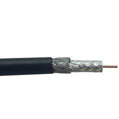 P6IS60EFRMB1/305m - koaxiálny kábel PPC RG6 (4,8), zemný s gelom, čierny PE plášť, 1x tienenie Al fólia + 1x 60% opletenie, penové dielektrikum, 305m bubon