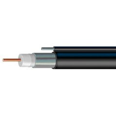 QR 540 JCAM 109 - koaxiálny kábel CommScope, závesný, čierny PE plášť, tienenie Al rúrka, penové dielektrikum