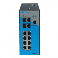 IDS 9084XGP - FirstMile industrial  PoE switch, 802.3at 8x10/100/1000BaseTX+ 4x1G/10G-BaseX SFP+, dual DC PSU, DIN rail