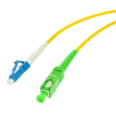 SC/APC-LC/PC-10m 9/125 SX G652D - optický patchcord, Simplex, 9/125/2400, G652D, PVC, dĺžka 10m
