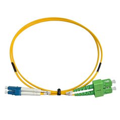 SC/APC-LC/PC-10m 9/125 DX G657A1 LSZH - optický patchcord, Duplex, 9/125/3000, G657A1, LSZH, dĺžka 10m