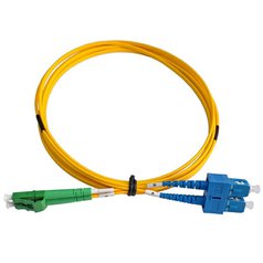 LC/APC-SC/PC-1m 9/125 DX G652D - optický patchcord, Duplex, 9/125/3000, G652D, PVC, dĺžka 1m