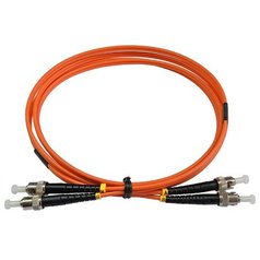 ST/PC-ST/PC-2m 62.5/125 (OM1) DX MM  - optický patchcord, Duplex, 62.5/125 MM, PVC, dĺžka 2m