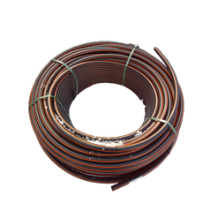 HDPE 40/33mm – čierna optická chránička 40 mm, hrúbka steny 3,5 mm, 1 x oranžový pásik, vnútro silikónové, balenie: 250m zvitok