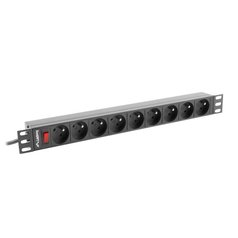 ACAR 19“ 9x230V - sieťový napájací panel 19'', 9x230V, 1U, dĺžka 3m