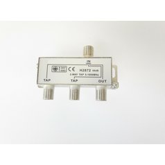 2872-8dB - odbočovač dvojnásobný, 8dB, 5-1000MHz, horizontálne prevedenie