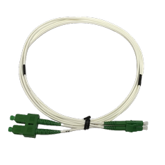 SC/APC-LC/APC-5m BIELY 9/125 DX G657A – optický patchcord, Duplex, 9/125/3000, G657A, LSZH, farba opt. plášťa: biela, dĺžka 5m