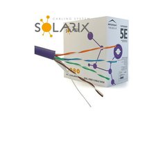 SOLARIX UTP CAT5e, SXKD-5E-UTP-LSOH - VNÚTORNÝ dátový kábel CAT5e, LSOH plášť, drôt, balenie: 305m box