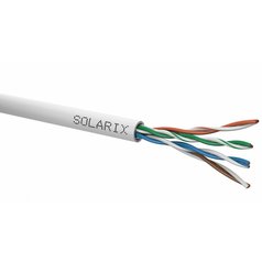 SOLARIX UTP CAT5e, SXKD-5E-UTP-PVC - VNÚTORNÝ dátový kábel CAT5e, PVC plášť, drôt, balenie: 500m drevený bubon, kód: 27655150