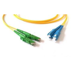 E2000/APC-SC/PC-10m 9/125 DX G657A - optický patchcord, Duplex, 9/125, G657A, dĺžka 10m