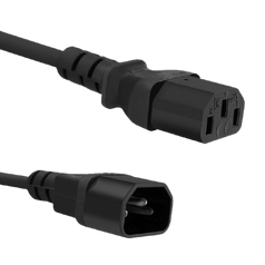 Napájaci kábel predlžovací sieťový 230V k UPS 5m, male konektory: 1× IEC C14,  female konektory: 1× IEC C13