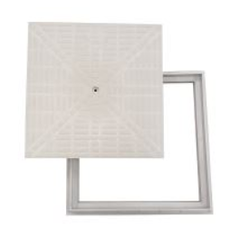 Plastové veko s rámom na šachtu Hidrostank, 350x350mm, bez uzamykania, šedé