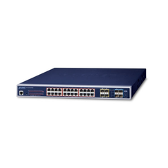 Planet GS-5220-24PL4XR-EU, L2+ 24-Port 10/100/1000T 802.3at PoE + 4-Port 10G SFP+ Managed Switch with system redundant power/600W