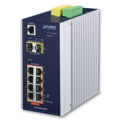 Planet IGS-10020HPT - Industrial 8-Port 10/100/1000T 802.3at PoE + 2-Port 100/1000X SFP Managed Switch