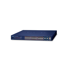 Planet SGS-5240-24P4X, L2+ 24-Port 10/100/1000T 802.3at PoE + 4-Port 10G, SFP+ Stackable, Managed Switch