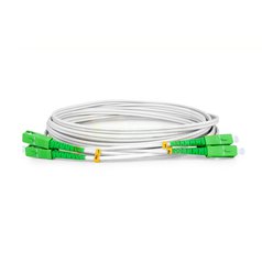 SC/APC-SC/APC-1m BIELY 9/125 DX G657A - optický patchcord, Duplex, 9/125/3000, G657A, LSZH, farba opt. plášťa: biela, dĺžka 1m