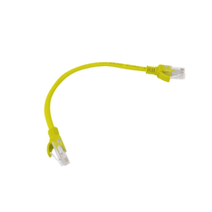 Dátový patchcord S/FTP Cat6A, 0,25m, žltý, LSOH CU